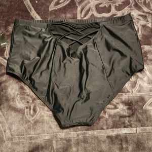 High waist strappy back swim BOTTOMS